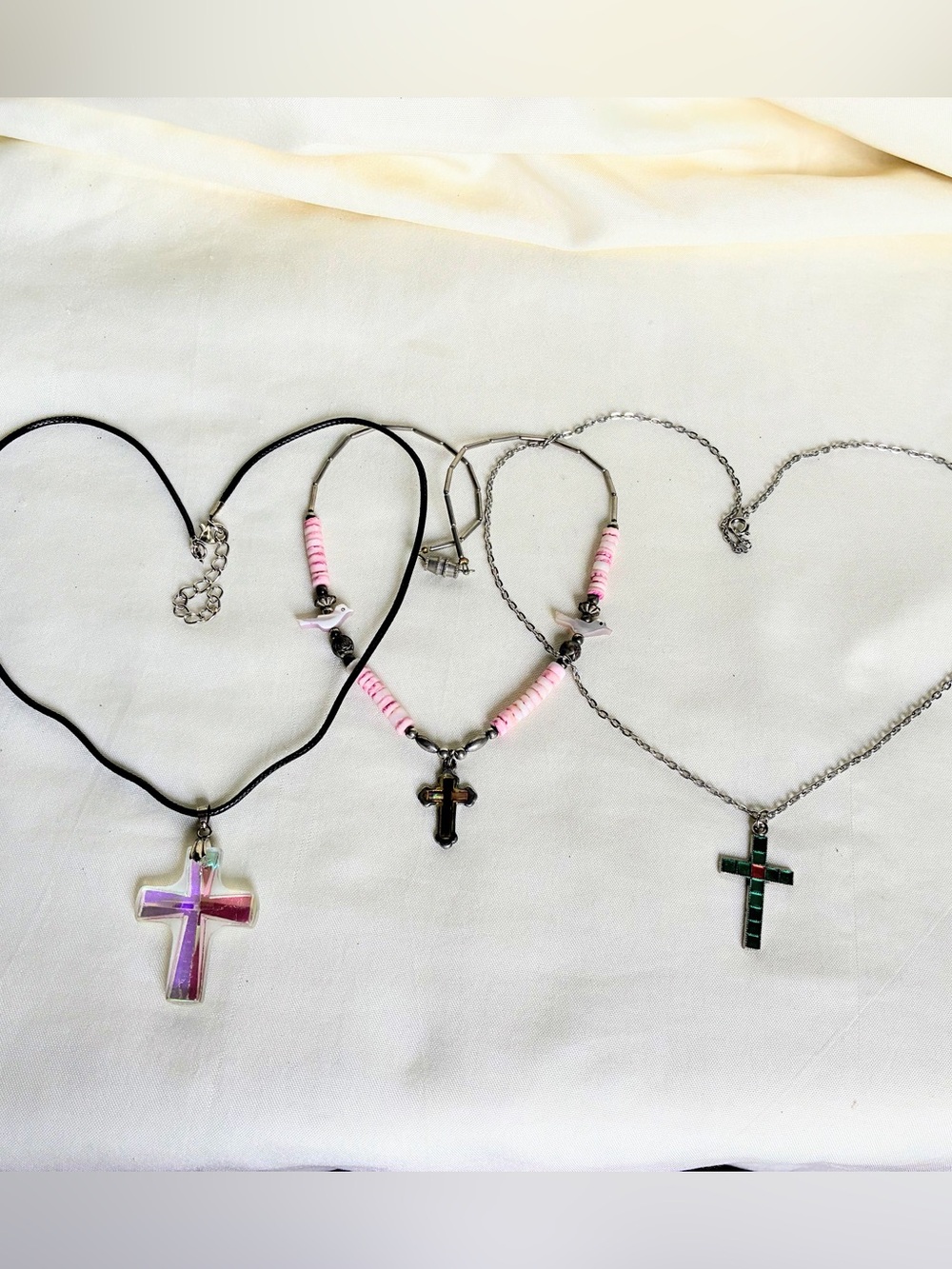 3 Vintage Cross necklaces #grunge #festival #boho